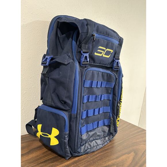 Under Armour UA Steph Curry Storm SC30 Backpack Undeniable Blue Large NBA Bag - Picture 3 of 15